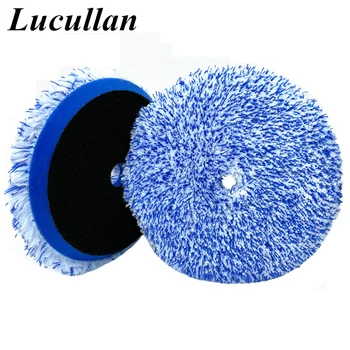 Губка для удаления воска из микрофибры Lucullan 150x10 мм, накладка из пенопласта для отделки с черным крючком и петлей