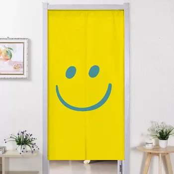 Дверная занавеска в скандинавском стиле, милое улыбающееся лицо, занавеска для перегородки спальни, занавеска для ванной, без перфорации, настраиваемая