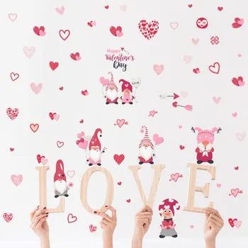 День Святого Валентина, Розовая любовь, английские наклейки, гостиная, спальня, декоративные наклейки на стену, День Святого Валентина, Розовая любовь # t2p
