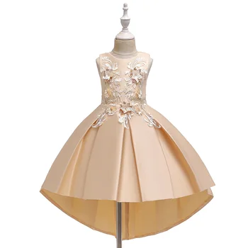 Детские платья принцессы для девочек, кружевное бальное платье-пачка с цветочной вышивкой, одежда для маленьких девочек, детское платье для свадебной вечеринки