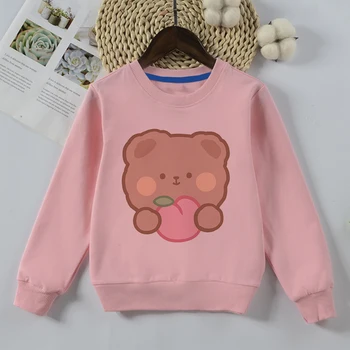 Детские топы, свитера, толстовки с длинными рукавами, футболка с принтом Кавайной панды, свитер для девочек, детская одежда 2021 года, детская одежда