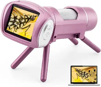 Детский цифровой микроскоп, камера 3 в 1, детская развивающая игрушка, карта памяти 32 ГБ, 2-дюймовый большой экран F127