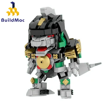 Деформационный Механический Зеленый робот, набор строительных блоков для Morphin Dinosaur Team Rangers Bricks Megazord, Детская игрушка в подарок.