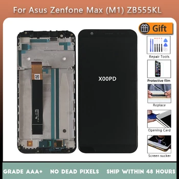 Для Asus Zenfone Max (M1) ZB555KL ЖК-экран в сборе с сенсорным стеклом передней панели, ЖК-дисплей X00PD оригинального черного цвета