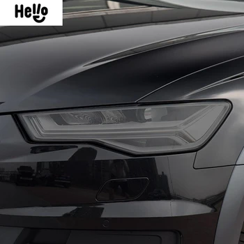 Для Audi A6 C7 4G S6 RS6 2012-2018 Защитная Пленка Для Автомобильных Фар С Дымчато-Черным Оттенком, Виниловая Прозрачная Наклейка из ТПУ