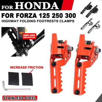 Для Honda Forza 125 250 300 350 750 Аксессуары Для Мотоциклов Шоссейные Передние Подножки Откидные Подставки Для Ног Зажимы Диаметром 20-26 мм