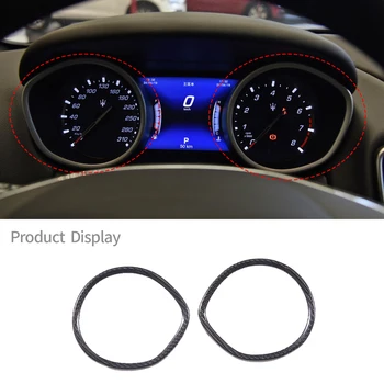 Для Maserati Ghibli 2014-2020 Настоящее Углеродное волокно приборная панель автомобиля Тахометр Декоративное Кольцо Наклейка Аксессуары для интерьера автомобиля