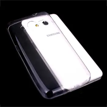 для Samsung Galaxy Core 2 G355H Тонкий Кристально Чистый Силиконовый чехол из ТПУ с логотипом Show Silicone sleeve cover cases SM Core2 G355