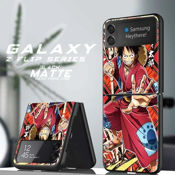 Для Samsung Galaxy Edge ZFlip Hard Z Flip Flip3 Flip4 5G Zflip3 Zflip4 Роскошные Аниме Цельные Чехлы Luffy Sabo