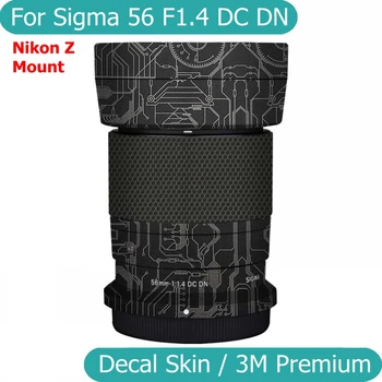 Для Sigma 56mm F1.4 DC DN Наклейка на виниловую пленку для объектива камеры Защитная наклейка для корпуса для Nikon Z Mount 56 1.4 F /1.4