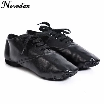 Женская обувь для джазовых танцев из искусственной кожи, ботинки на шнуровке для взрослых женщин, обувь для занятий йогой для девочек, мягкие и легкие джазовые ботинки
