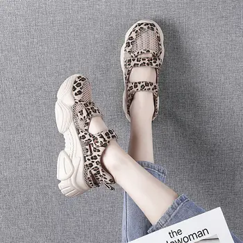 Женские сандалии Корейская версия из сетки, Модные кроссовки, Модная удобная вулканизированная обувь на толстой подошве 2023