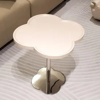 Журнальный столик в форме креативного облака, прикроватный диван для гостиной в стиле ретро, стеклянный журнальный столик из нержавеющей стали, 1 шт.