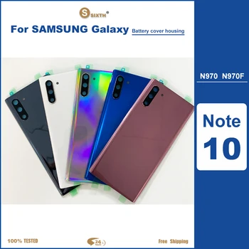 Замена Заднего Стекла Для Samsung Galaxy Note10 N970 SM-N970F Крышка Батарейного Отсека Корпус Задней Двери Водонепроницаемый
