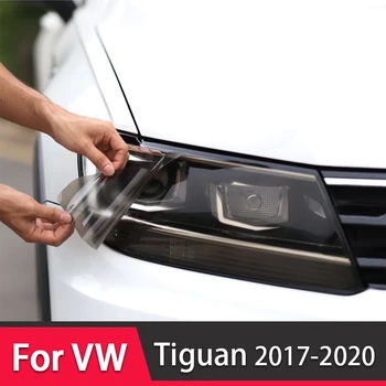 Защитная пленка для автомобильных фар, Прозрачная черная наклейка из ТПУ для Volkswagen VW Tiguan 2017 2018 2019 2020 Аксессуары