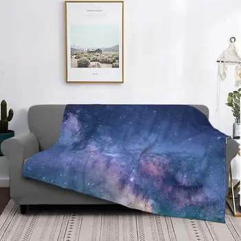 Звездные ночи Галактика Одеяла Флисовый декор ночное небо Многофункциональное легкое покрывало для дивана в спальне Плюшевое Тонкое одеяло