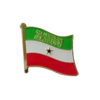 Значок с изображением флага Сомали на лацкане + латунь с железным покрытием + краски + эпоксидная смола + задняя кнопка в виде бабочки-Бесплатная доставка (350 шт./лот)