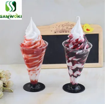 Имитационная модель мороженого, образец шоколадного пломбира, реквизит для стаканчика мороженого в форме факела, окно для мороженого, diaplay, модель поддельной еды