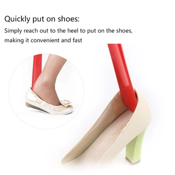 Инструменты для ношения обуви Красочный пластиковый рожок для обуви для пожилых беременных женщин Не наклоняйтесь, чтобы надеть обувь Артефакт