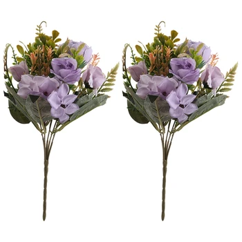 Искусственные цветы, 2 шт., искусственный пион, шелковая гортензия, букет цветов, цветочные композиции, центральные элементы стола