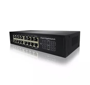 Источник производитель Настольный или настенный 16-портовый коммутатор питания через Ethernet