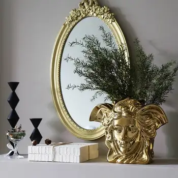 Керамические вазы с золотым гальваническим покрытием современного искусства, украшение для настольных ваз, Украшение для дома, украшение для гостиной, украшение для вазы