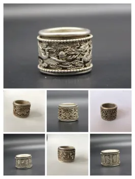 Китайская коллекция Xizang silver Miao серебряное кольцо на палец с несколькими оборотами в подарок