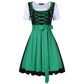 Классический костюм для Октоберфеста для женщин, женское баварское платье Dirndl, костюм для косплея, наряд для вечеринки на Хэллоуин.