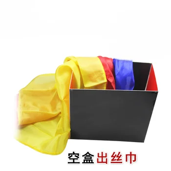 Классический шелковый шарф Magic Empty Box Производит шелковый шарф Empty Box Производит красочный ленточный сценический магический реквизит с магическими эффектами
