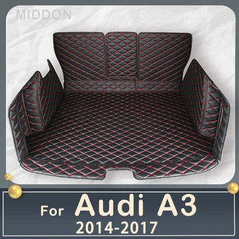 Коврик для багажника автомобиля MIDOON для Audi A3 Седан 2014 2015 2016 2017 ковер для грузового лайнера аксессуары для интерьера покрывают коврик для багажника автомобиля MIDOON f