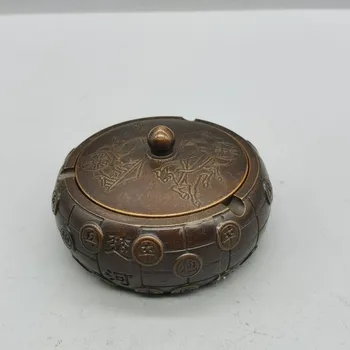 Коллекционная китайская пепельница ручной работы из бронзы под старину 