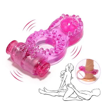 Кольцо для пениса, Вибрирующий Стимулятор клитора, Сильный Эрегированный пенис, кольца для члена, улучшающие эрекцию в клетке, секс-игрушки для мужской пары