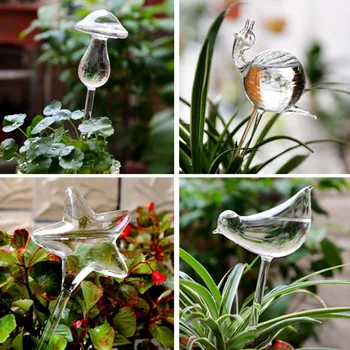 Комнатное растение, автоматические Самополивающиеся Стеклянные лейки для птиц, Декоративное устройство для полива цветов из прозрачного стекла, 12 Форм