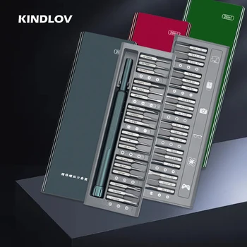Комплект аккумуляторных электрических отверток KINDLOV Type-c, перезаряжаемая светодиодная отвертка, набор электроинструментов для ремонта дома