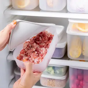 Контейнер для хранения продуктов Многоцелевой пластиковый холодильник многоразового использования, большой для дома