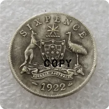 Копия австралийской монеты в шесть пенсов 1922 года