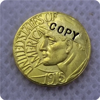 КОПИЯ-РЕПЛИКА США 1915-S PAN-PAC GOLD DOLLAR (1 доллар) ПАМЯТНАЯ КОПИРОВАЛЬНАЯ МОНЕТА