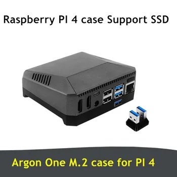 Корпус Argon One M.2 Из Алюминиевого Сплава Raspberry Pi 4 Model B Со Слотом Расширения M.2 SSD, Крышкой GPIO, Охлаждающим Вентилятором Raspberry Pi 4 Shell
