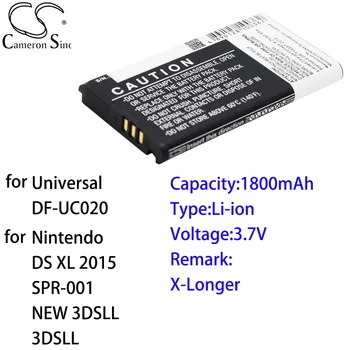 Кэмерон Китайско для универсального DF-UC020 для Nintendo DS XL 2015 SPR-001 НОВЫЙ 3DSLL 3DSLL Литий-ионный 3,7 В 1800 мАч