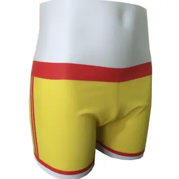 Латексная резина Gummi Желтые сексуальные шорты-боксеры skinny party pool party косплей для отдыха удобная мода xs-xxl 0.45 мм