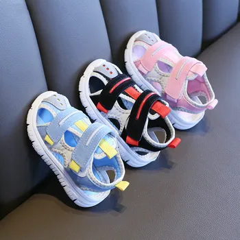 Летние детские сандалии для девочек и мальчиков, детская обувь из мягкой ткани, модные пляжные сандалии для маленьких детей, обувь для малышей