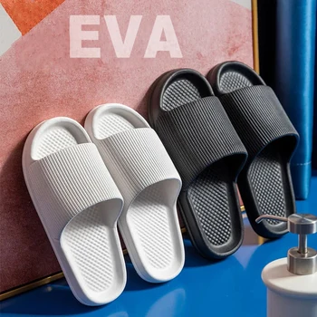 Летние мужские тапочки, женские сандалии, домашние тапочки из ЭВА, тапочки для ванной комнаты, удобная легкая домашняя обувь на толстой подошве.