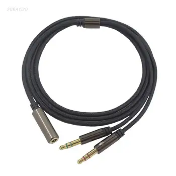 Линейка наушников 2 в 1, Универсальный аудио-Удлинительный кабель-адаптер для HyperX Cloud II/Alpha-//Облачные наушники