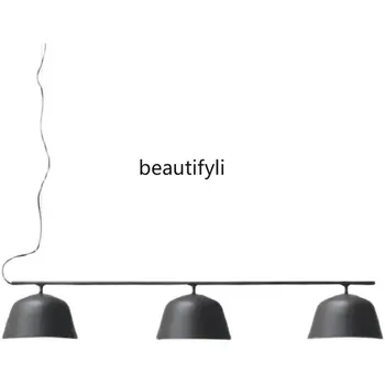 Люстра в скандинавском стиле, простая подвесная люстра для столовой, Обеденный стол, Трехконтурный потолочный светильник