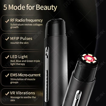 Массажер для лица с микротоковой радиочастотной подтяжкой лица Новые поступления для домашнего использования EMS MFIP LED Beauty Instrument