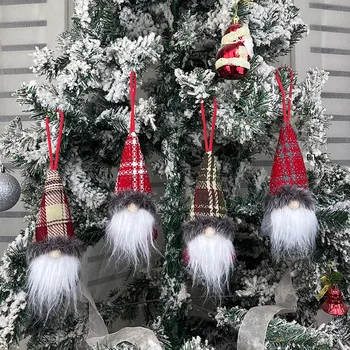 Милый Санта Клаус, Елочные украшения, Безликая Кукла, Подвесной Орнамент, Украшения для дома, Рождественский декор Navidad