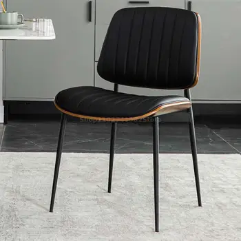 Минималистичные современные обеденные стулья, Современный стул для гостиной с черным дизайном, Офисная мебель для спальни, мебель для ресторана El Hogar