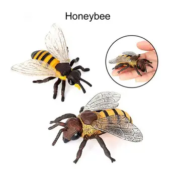 Модель Honeybee Интересная яркая цветная модель пчелы-осы, статуэтка пчелы-осы, развивающая игрушка для познания детей, реквизит для фотосъемки