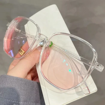 Модные женские очки с защитой от Blu-Ray, Ретро-близорукость, Мужская оправа для очков, Трендовые Оптические Компьютерные Прозрачные Универсальные очки
