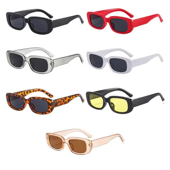 Модные солнцезащитные очки в маленькой оправе, Ретро-трендовые солнцезащитные очки для уличной съемки, Прямоугольные солнцезащитные очки